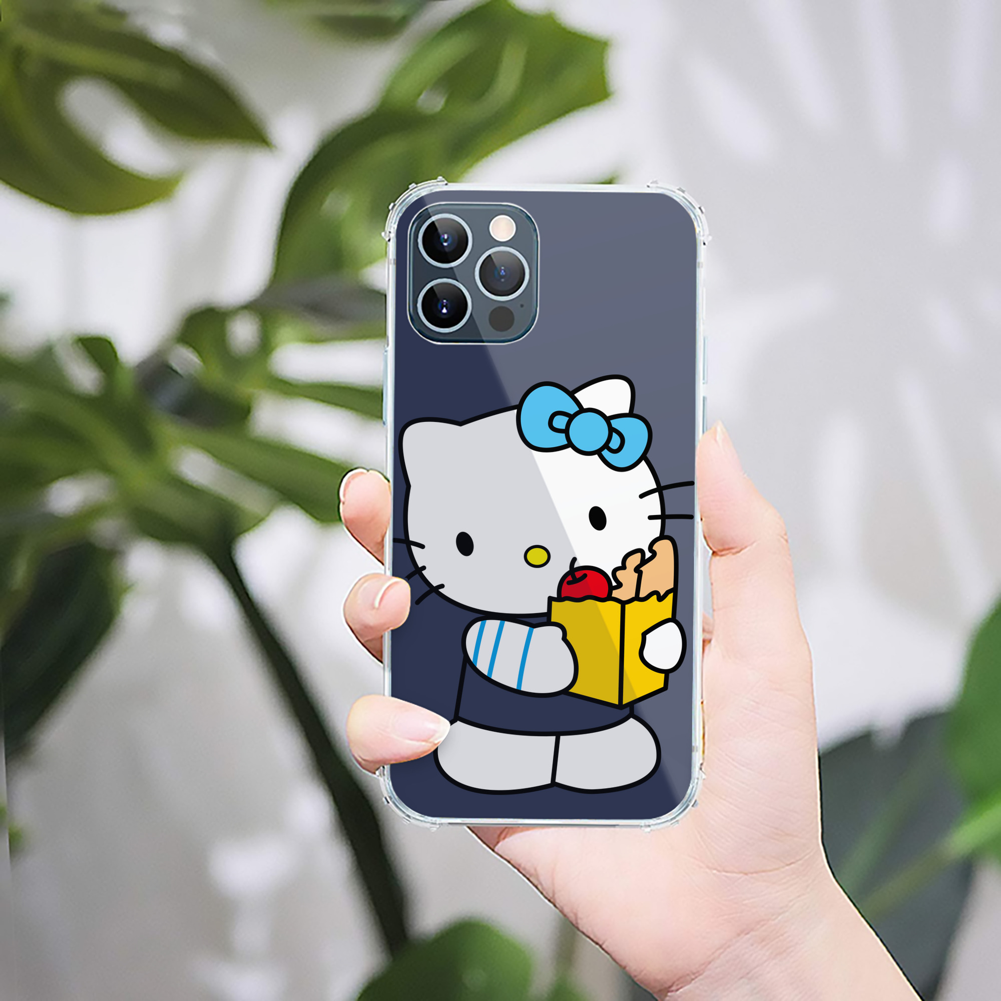 （画像用） Hello Kitty ハローキティ 【iPhone 12シリーズ対応】透明スマホケース（クリアソフトケース）